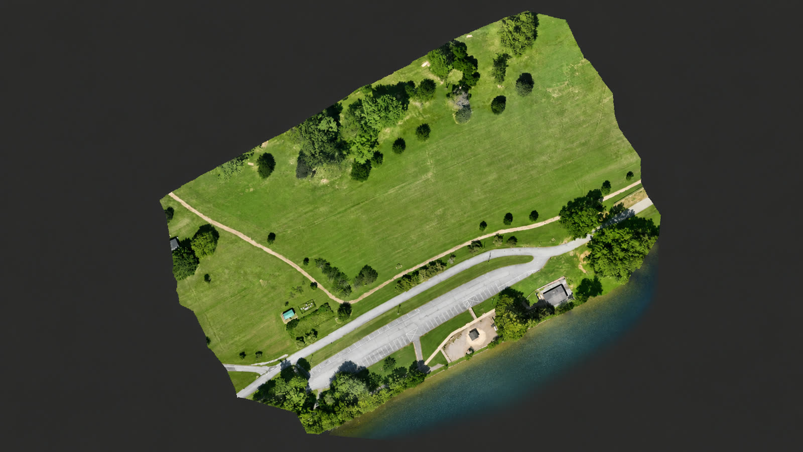 Actual T-CAS orthomosaic mapping demonstration of Steele Creek Park