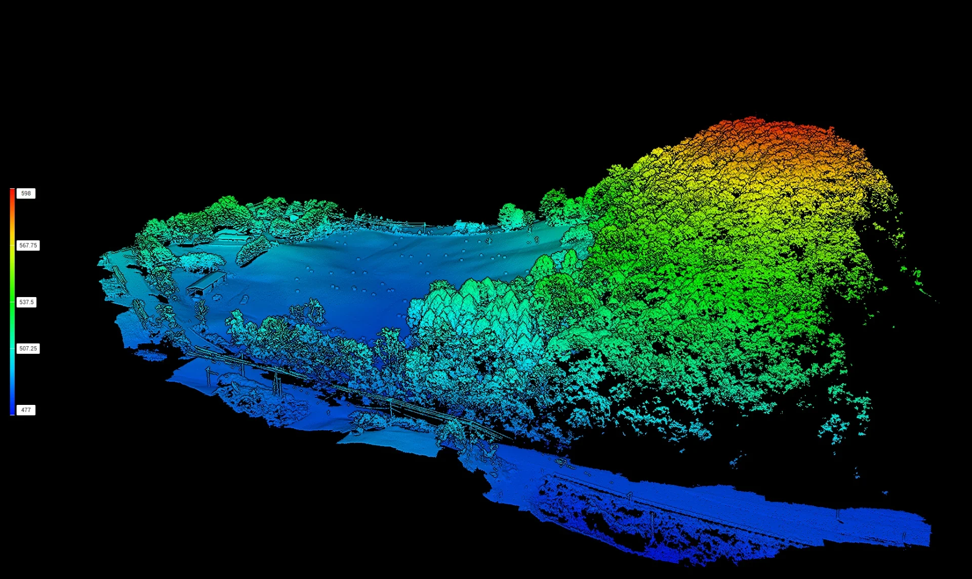 Public T-CAS demonstration of an elevation visualization derived from aerial mapping